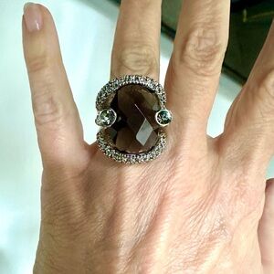 ABS giant crystal cocktail ring NWT